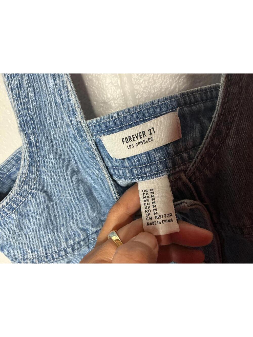 < Forever21 Denim Overall Skirt Size Medium > - Picture 2 of 3